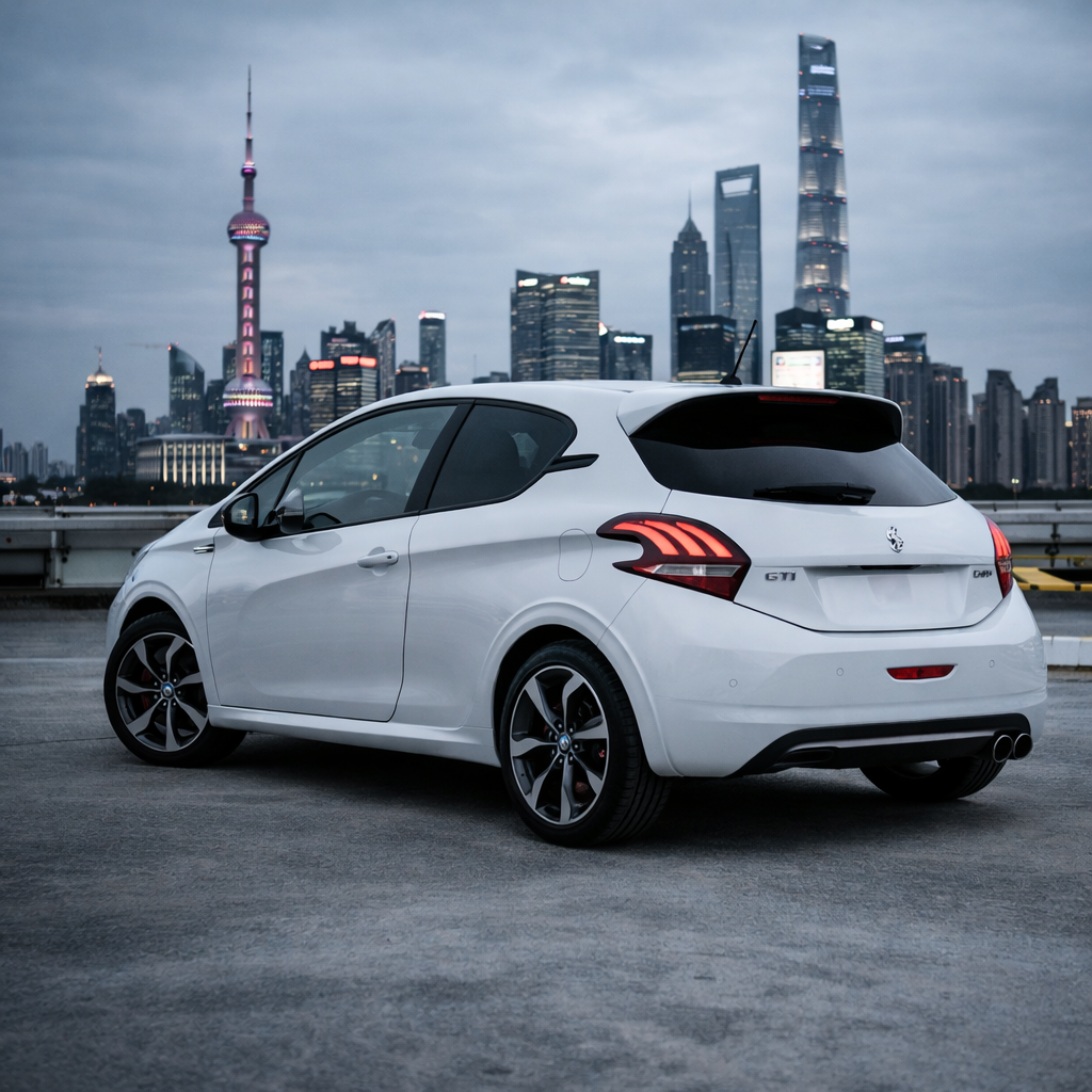 Contact peugeot 208 gti sur le toit à shanghai